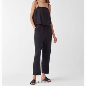 Splendid Matteo Crosshatch Jumpsuit Size XS Black